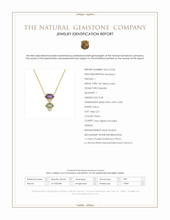 1.38&nbsp;Ct.Tw.Total Carat Weight Purple Amethyst, Green Prasiolite and Natural Diamond Bezel Necklace, 14K Yellow Gold Scan Report