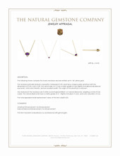 0.90 Ct. Purple Amethyst and Natural Diamond Bezel Necklace, 14K Yellow Gold Appraisal