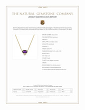 0.90 Ct. Purple Amethyst and Natural Diamond Bezel Necklace, 14K Yellow Gold Scan Report