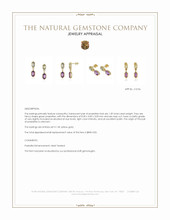 3.31 Ct.Tw.Total Carat Weight Purple Amethyst and Green Prasiolite Pave Earrings, 14K Yellow Gold Appraisal