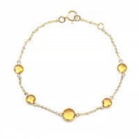 3.13 Ct.Tw. Citrine 10K Yellow Gold bracelet