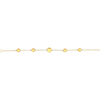 3.13 Ct.Tw.Total Carat Weight Orangish Yellow Citrine Bezel Bracelet, 10K Yellow Gold Image