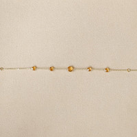 3.13&nbsp;Ct.Tw.Total Carat Weight Orangish Yellow Citrine Bezel Bracelet, 10K Yellow Gold Life Style