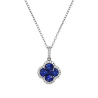1.43 Ct. Sapphire 18K White Gold pendant