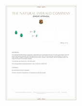 0.79 Ct.Tw.Total Carat Weight Emerald Studs Earrings, 14K White Gold Appraisal