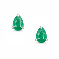 0.79 Ct.Tw. Emerald 14K White Gold earring