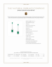 1.38 Ct.Tw.Total Carat Weight Emerald and Natural Diamond Pave Earrings, 14K White Gold Scan Report