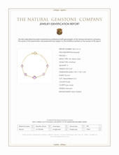 1.59 Ct.Tw.Total Carat Weight Purple Amethyst Bezel Bracelet, 10K Yellow Gold Scan Report