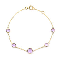 2.63 Ct.Tw. Amethyst 10K Yellow Gold bracelet