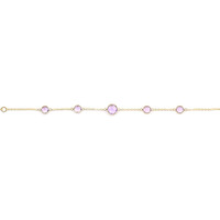 2.63 Ct.Tw.Total Carat Weight Purple Amethyst Bezel Bracelet, 10K Yellow Gold Image