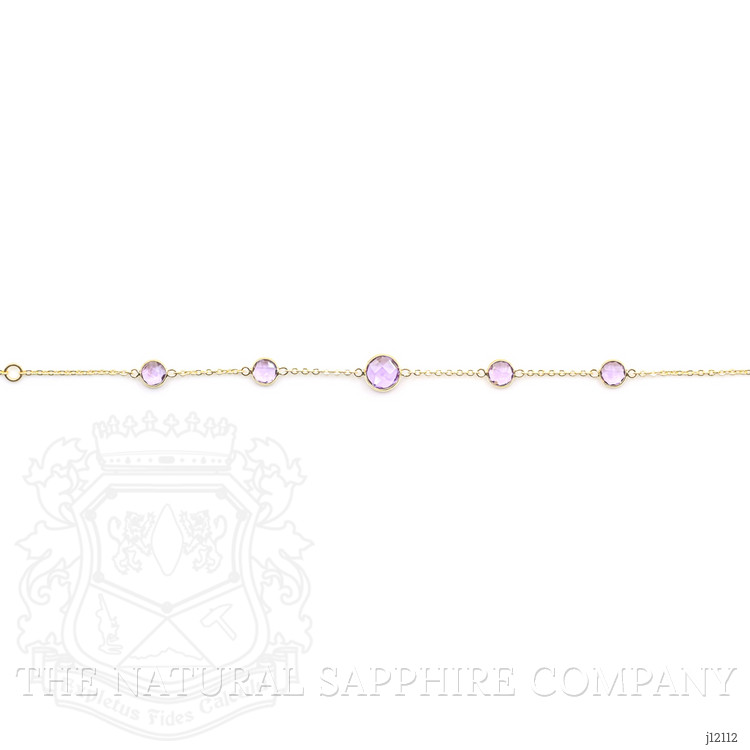 2.63 Ct.Tw. Purple Amethyst Bezel Bracelet, 10K Yellow Gold