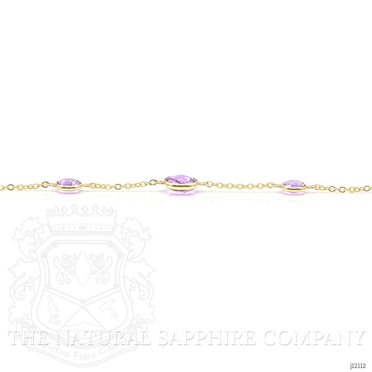 2.63 Ct.Tw. Purple Amethyst Bezel Bracelet, 10K Yellow Gold