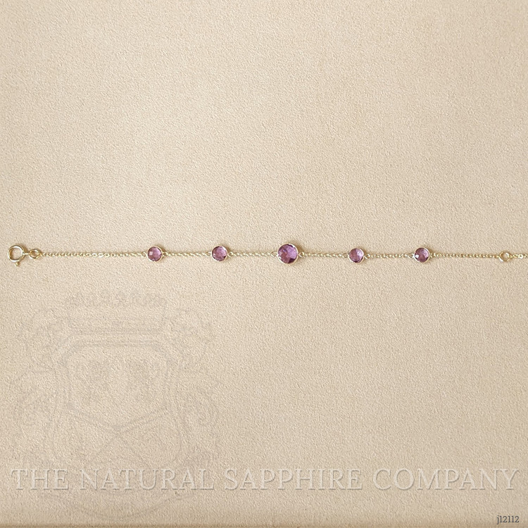 2.63 Ct.Tw. Purple Amethyst Bezel Bracelet, 10K Yellow Gold