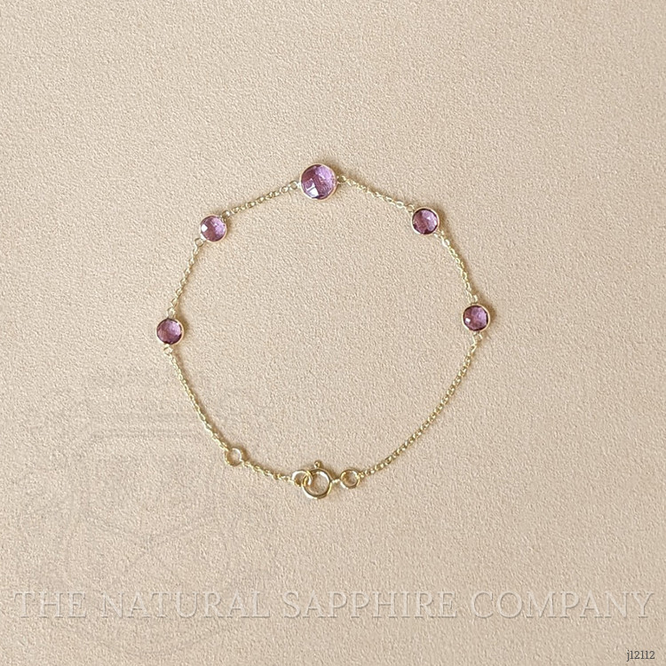 2.63 Ct.Tw. Purple Amethyst Bezel Bracelet, 10K Yellow Gold