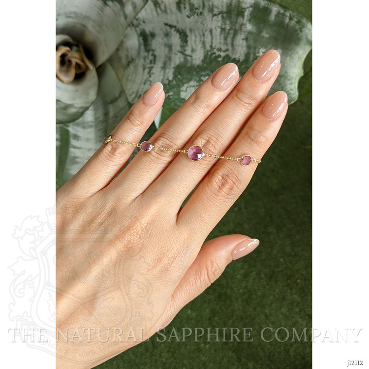 2.63 Ct.Tw. Purple Amethyst Bezel Bracelet, 10K Yellow Gold