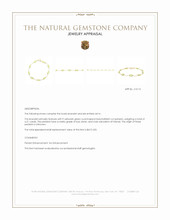 6.21 Ct.Tw.Total Carat Weight Yellowish Green Peridot Bezel Bracelet, 10K Yellow Gold Appraisal