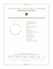 6.21 Ct.Tw.Total Carat Weight Yellowish Green Peridot Bezel Bracelet, 10K Yellow Gold Scan Report