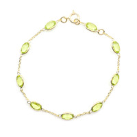 6.21 Ct.Tw. Peridot 10K Yellow Gold bracelet