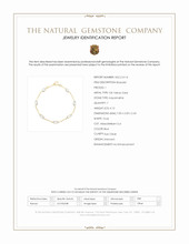 4.12 Ct.Tw.Total Carat Weight Blue Aquamarine Bezel Bracelet, 10K Yellow Gold Scan Report