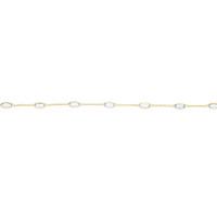 4.12 Ct.Tw.Total Carat Weight Blue Aquamarine Bezel Bracelet, 10K Yellow Gold Image