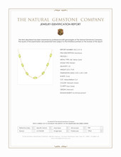 19.60 Ct. Yellowish Green Peridot Bezel Necklace, 18K Yellow Gold Scan Report