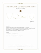 5.30 Ct. Blue Aquamarine Bezel Necklace, 18K Yellow Gold Appraisal