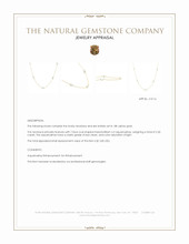 5.30 Ct. Blue Aquamarine Bezel Necklace, 18K Yellow Gold Appraisal
