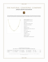 5.30 Ct. Blue Aquamarine Bezel Necklace, 18K Yellow Gold Scan Report
