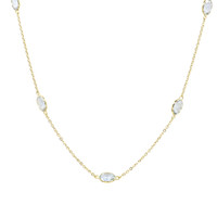 2.59 Ct. Aquamarine 18K Yellow Gold necklace