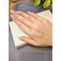 5.30 Ct. Blue Aquamarine Bezel Necklace, 18K Yellow Gold Life Style