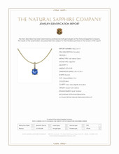 0.80 Ct. Blue Sapphire and Natural Diamond Pave Pendant, 14K Yellow Gold Scan Report