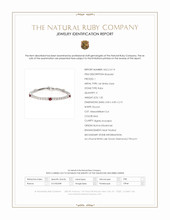1.50 Ct.Tw.Total Carat Weight Ruby and Natural Diamond Tennis/Line Bracelet, 14K White Gold Scan Report