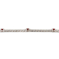 1.50&nbsp;Ct.Tw.Total Carat Weight Ruby and Natural Diamond Pave Bracelet, 14K White Gold Image