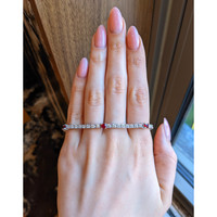 1.50&nbsp;Ct.Tw.Total Carat Weight Ruby and Natural Diamond Pave Bracelet, 14K White Gold Life Style