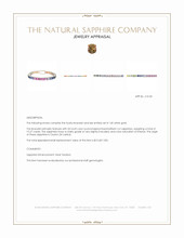 19.27 Ct.Tw.Total Carat Weight Multi Color Sapphire Tennis/Line Bracelet, 14K White Gold Appraisal