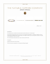 12.34 Ct.Tw.Total Carat Weight Multi Color Sapphire Tennis/Line Bracelet, 14K White Gold Appraisal