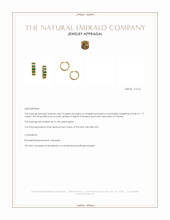 1.17 Ct.Tw.Total Carat Weight Emerald Bezel Earrings, 14K Yellow Gold Appraisal