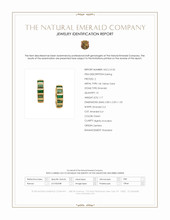 1.17&nbsp;Ct.Tw.Total Carat Weight Emerald Bezel Earrings, 14K Yellow Gold Scan Report