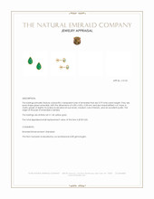0.79&nbsp;Ct.Tw.Total Carat Weight Emerald Studs Earrings, 14K Yellow Gold Appraisal