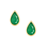 0.79 Ct.Tw. Emerald 14K Yellow Gold earring