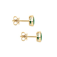 0.79&nbsp;Ct.Tw.Total Carat Weight Emerald Studs Earrings, 14K Yellow Gold Image