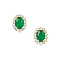 0.97 Ct.Tw. Emerald 14K Yellow Gold earring