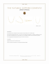 0.33 Ct. Multi Color Sapphire Bezel Necklace, 14K Yellow Gold Appraisal