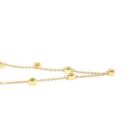 0.33 Ct. Multi Color Sapphire Bezel Necklace, 14K Yellow Gold Image