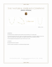 0.62 Ct. Emerald Bezel Necklace, 14K Yellow Gold Appraisal