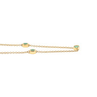 0.62 Ct. Emerald Bezel Necklace, 14K Yellow Gold Image