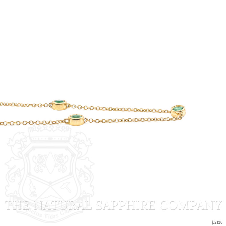 0.62 Ct. Emerald Bezel Necklace, 14K Yellow Gold