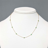 0.62 Ct. Emerald Bezel Necklace, 14K Yellow Gold Life Style