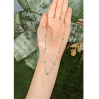 0.62 Ct. Emerald Bezel Necklace, 14K Yellow Gold Life Style
