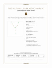 0.62 Ct.Tw.Total Carat Weight Emerald and Natural Diamond Accent Stones Necklace, 14K Yellow Gold Scan Report